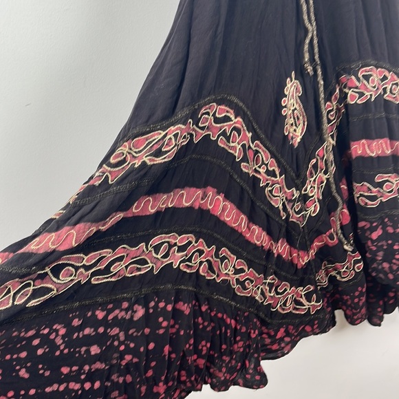 Boho Art Print Tank Asymmetrical Maxi Dress - M/L - Picture 3 of 5